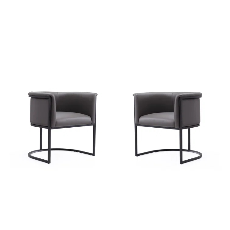 Virgil Faux Leather Upholstered Arm Chair