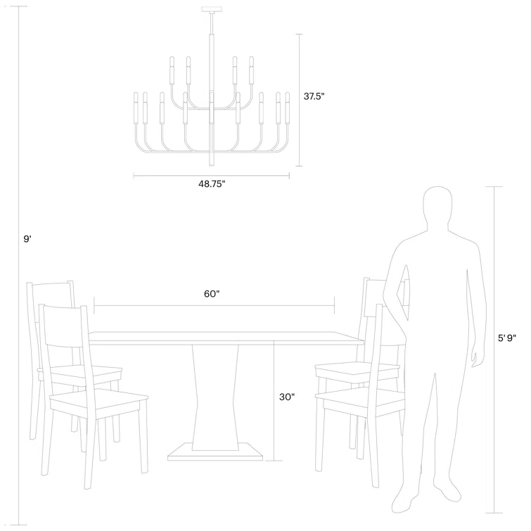 Brianna Polished Nickel 15-Light 2-Tier Chandelier with Linen Shades