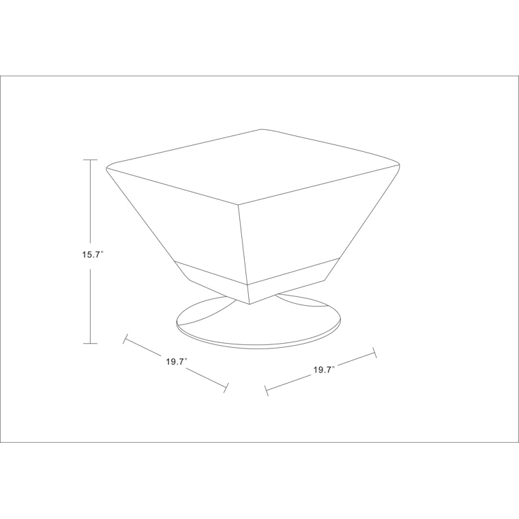 Sabine Faux Leather Ottoman