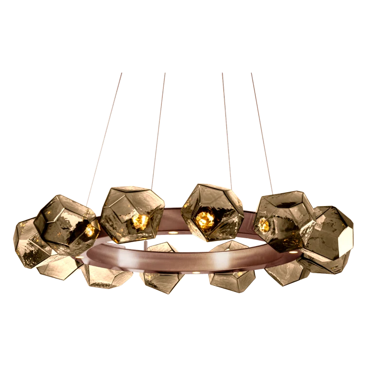 Gem 16 - Light Dimmable LED Wagon Wheel Chandelier