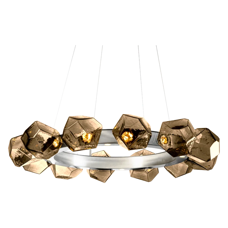 Gem 16 - Light Dimmable LED Wagon Wheel Chandelier