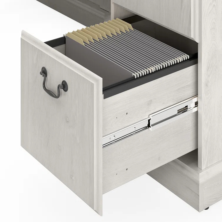 Saratoga 3 Piece L-Shape Computer Desk and Bookcase Office Set