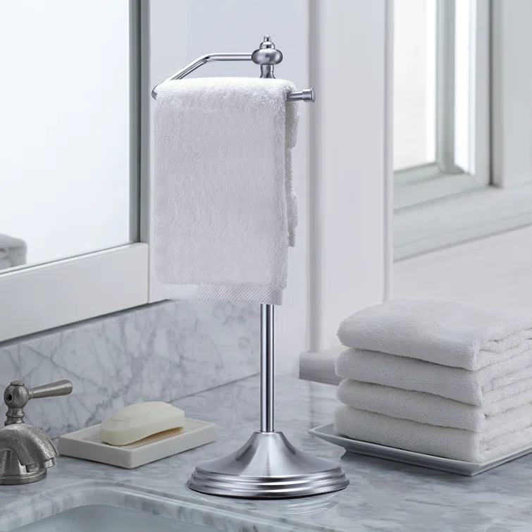 SunnyPoint WF-0K-JOC0-SN Heavy Weight Classic Decorative Metal Fingertip Towel Holder Stand