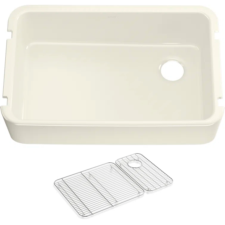 Ironridge 34" Undermount Single-Bowl Farmhouse Cast Iron Kitchen Sink with Apron Front