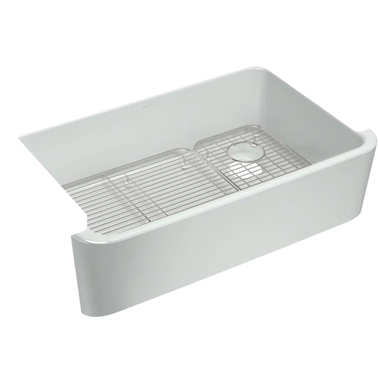 Ironridge 34" Undermount Single-Bowl Farmhouse Cast Iron Kitchen Sink with Apron Front