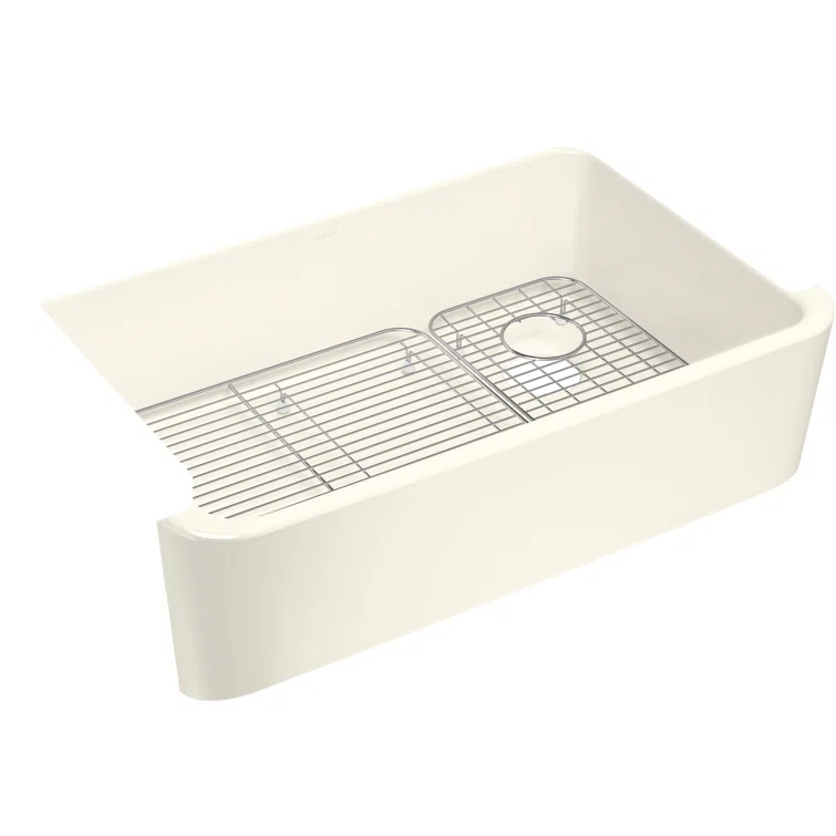 Ironridge 34" Undermount Single-Bowl Farmhouse Cast Iron Kitchen Sink with Apron Front