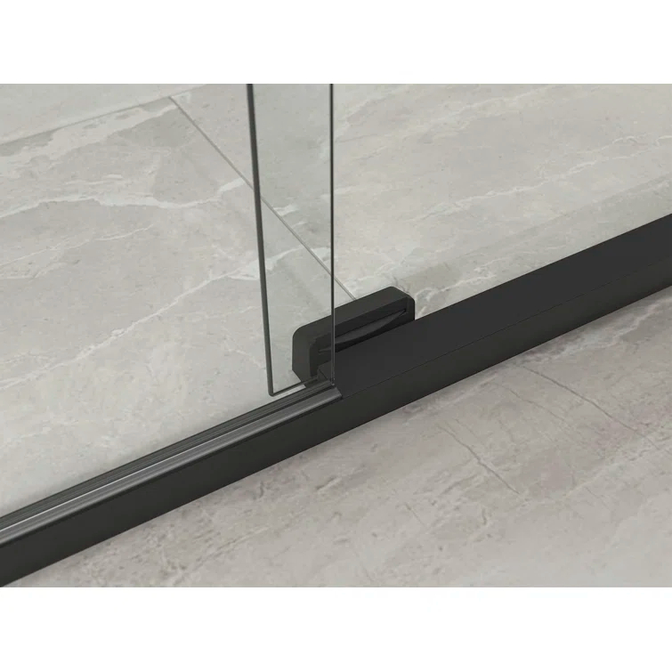 Sliding Shower Door, 75-1/2-In H X 68-1/4 - 71-5/8-In W, With Heavy 5/16-In Thick Crystal Clear Glass