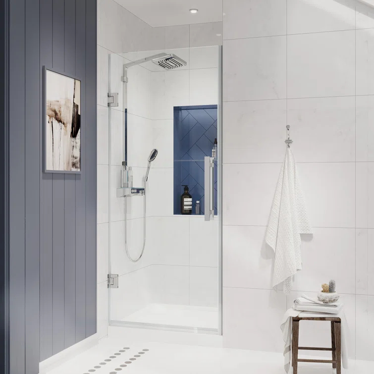 Ove Decors Endless Tampa-Pro 32" W x 72" H Alcove Frameless Shower Kit, Door, Base TP02002E0