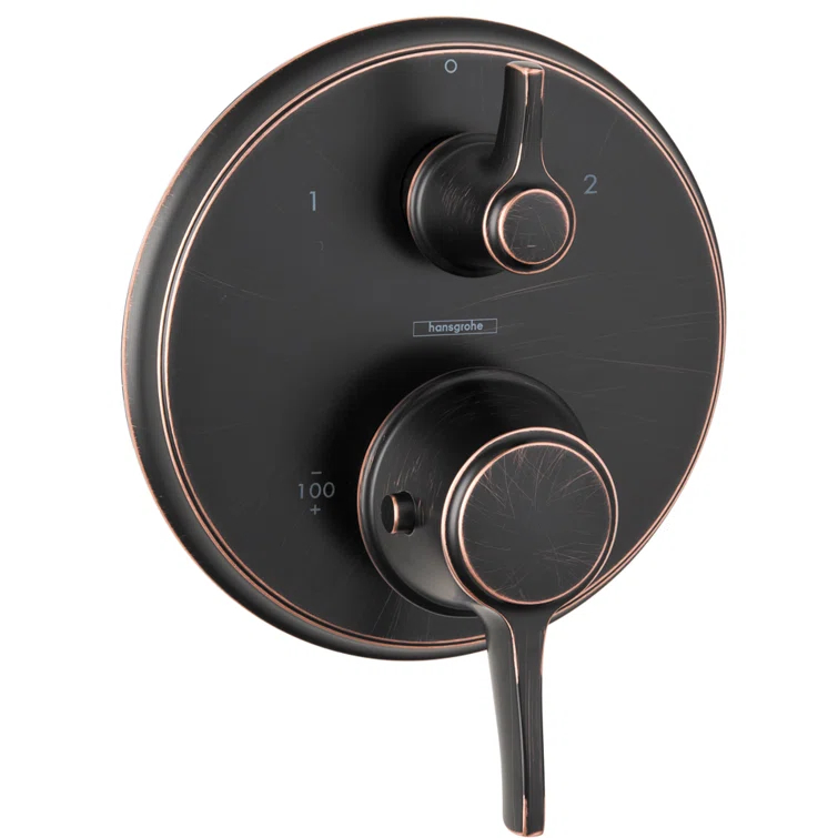 Ecostat C Thermostatic Volume Control and Diverter Faucet Trim with Lever Handle