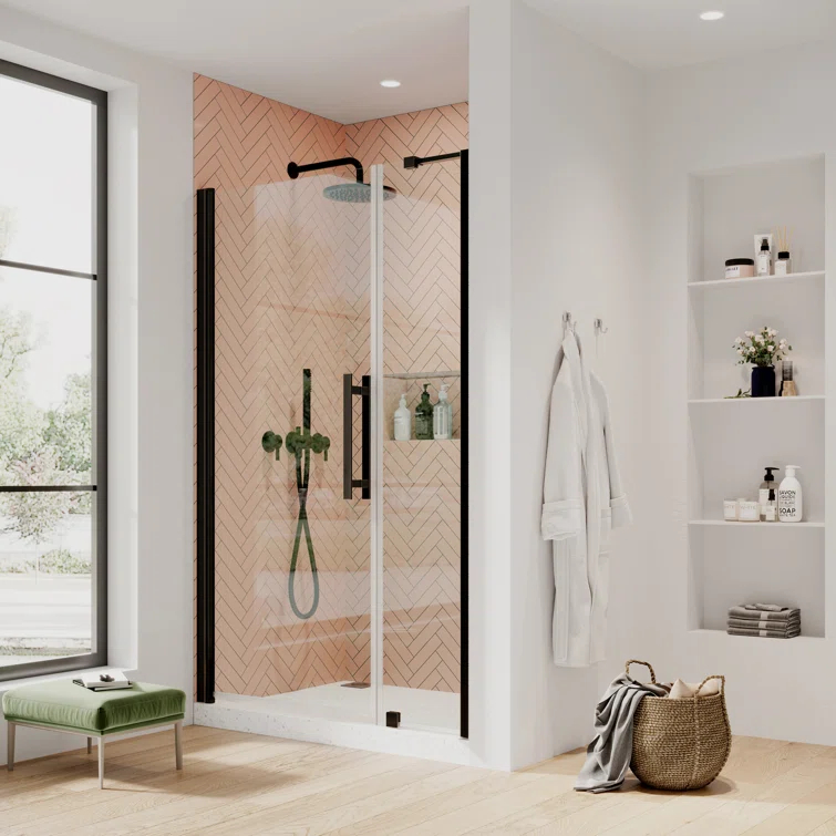 Endless Pasadena 47" W x 72" H Alcove Frameless Shower Kit, Door, Panel