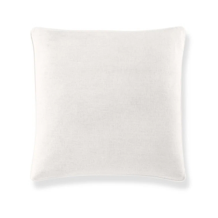 Pearl Linen Square Throw Pillow with Down Blend Insert