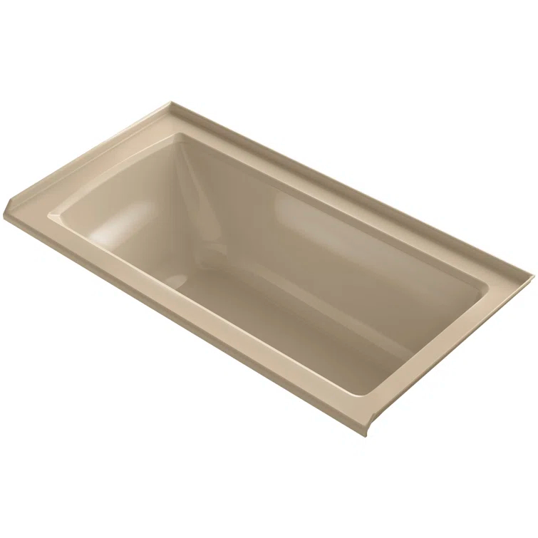 Archer 60" x 30" Alcove Soaking Bathtub with integral flange