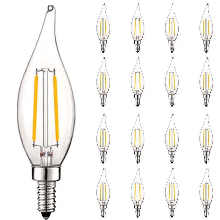 4 Watt (40 Watt Equivalent), CA11 LED, Dimmable Light Bulb, E12/Candelabra Base
