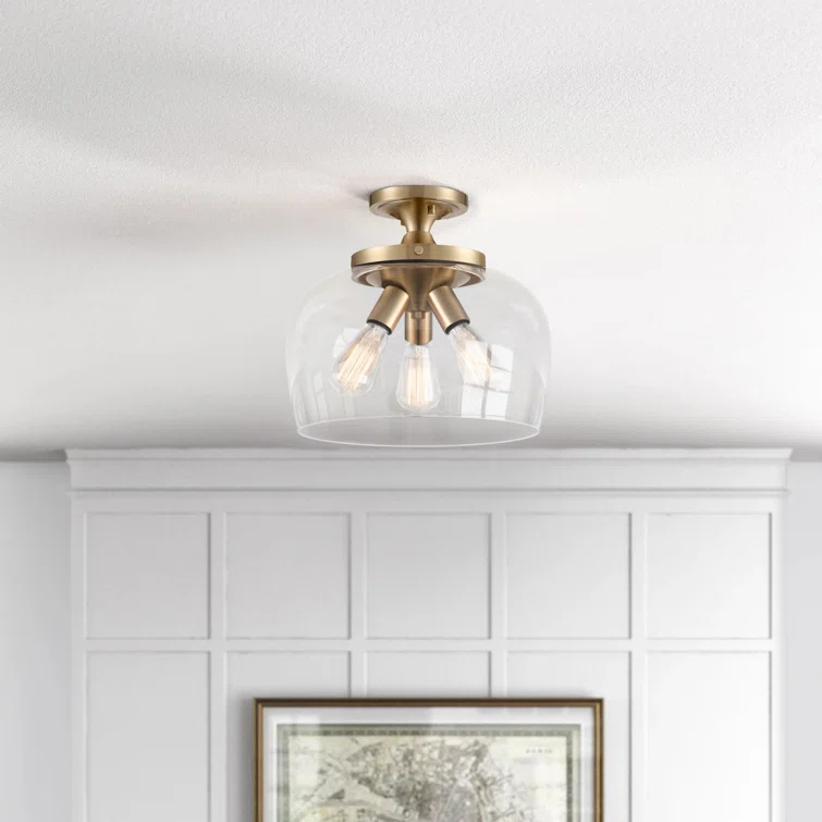 Cromkill Glass Semi Flush Mount