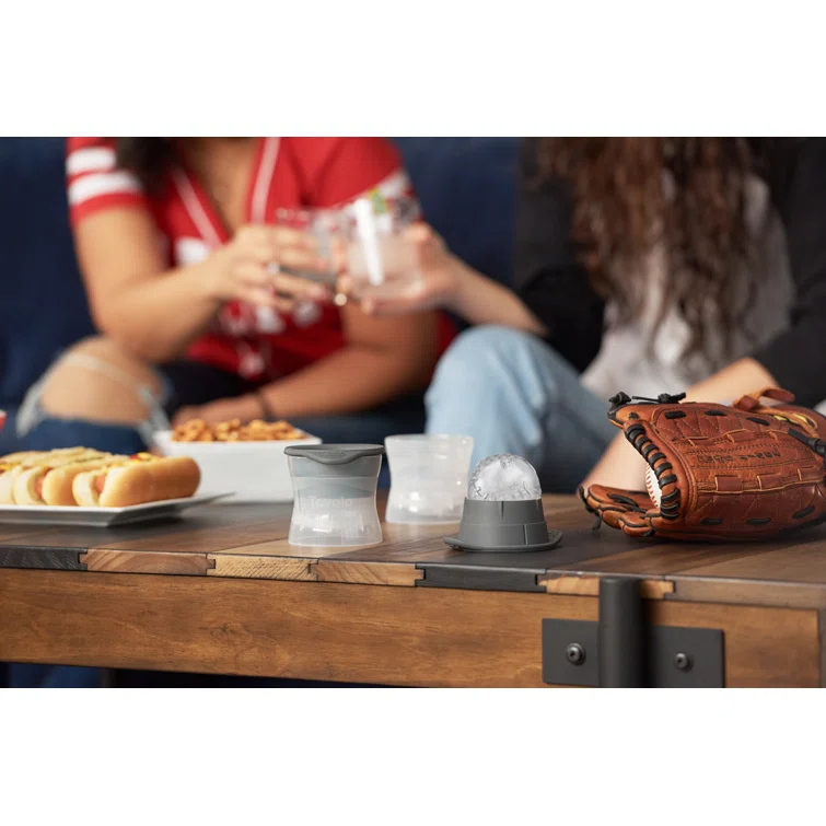 Tovolo Silicone Ice Mold, Baseball Large Ice Molds for Cocktail Drinks, 2 Pack