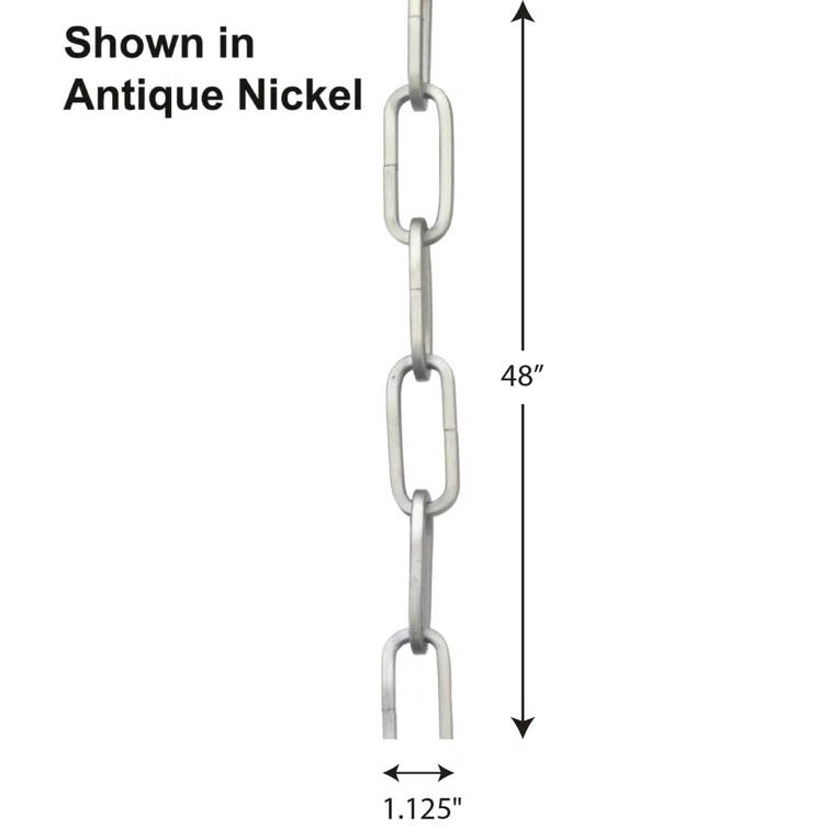 48-inch Brushed Nickel Square Profile Accessory Chain