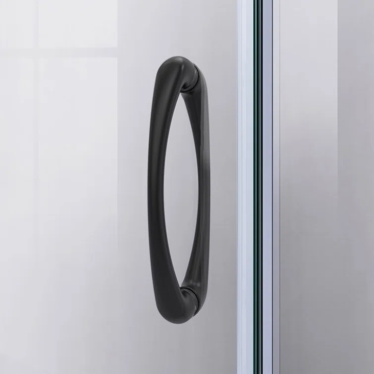 Prime 38" W x 38" D x 74.75" H Semi-Frameless Round Shower Enclosure with Base Included