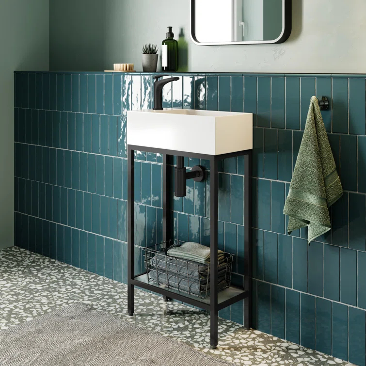 Pierre 19.5 Single, Freestanding, Open Shelf, Frame Bathroom Vanity