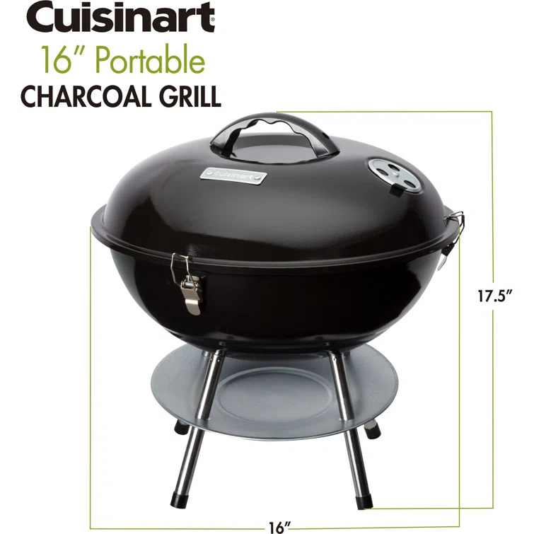 16-In Portable Charcoal Grill
