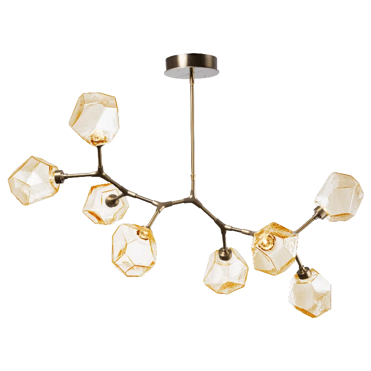 Gem 8 - Light Dimmable LED Modern Linear Chandelier