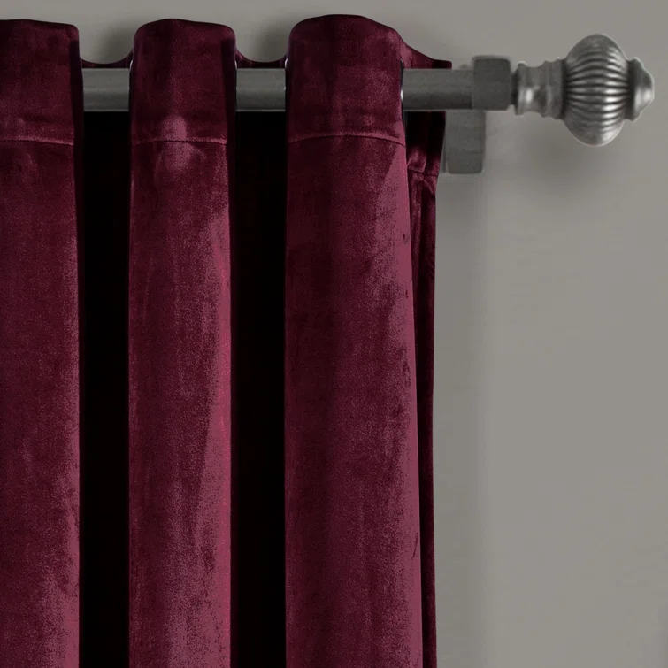 Lush Decor Prima Velvet Solid Velvet Solid Room Darkening Thermal Curtain Panels (Set of 2)