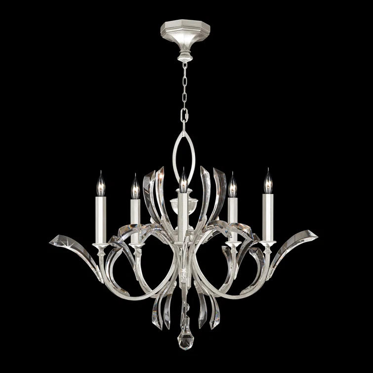 Beveled Arcs 5 - Light Classic / Traditional Chandelier
