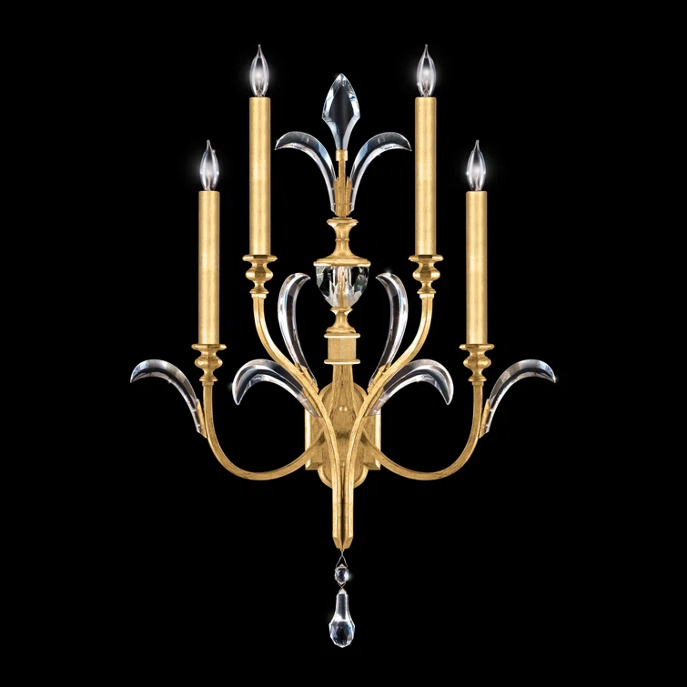 Beveled Arcs Candle Wall Light