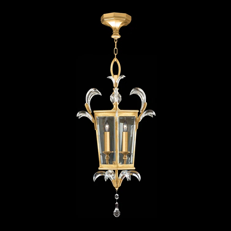 Fine Art Handcrafted Lighting Beveled Arcs 22" Square Chandelier