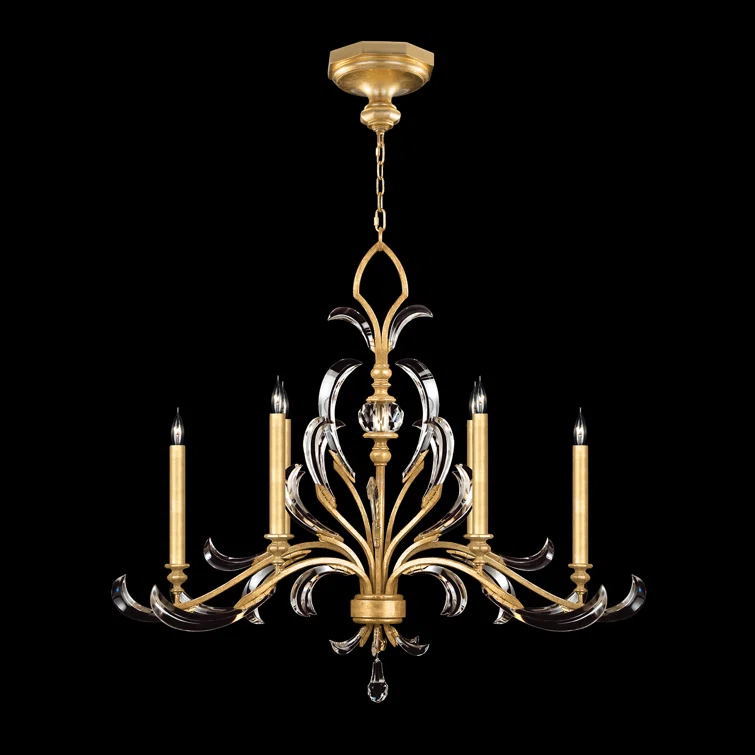Beveled Arcs 44" Oblong Chandelier