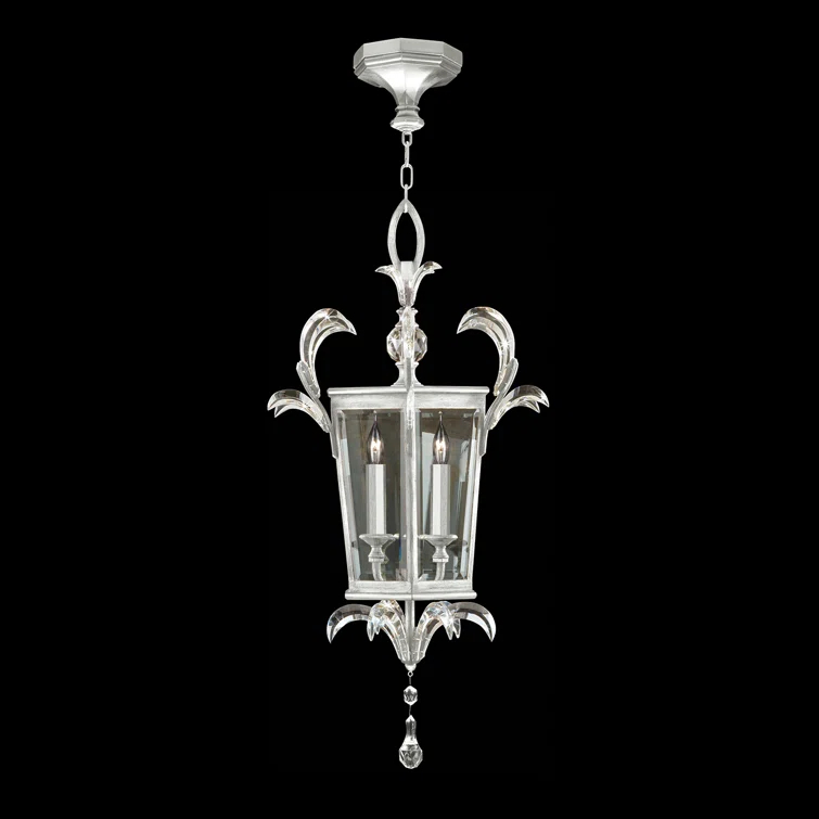 Beveled 3 - Light Lantern Square / Rectangle Chandelier