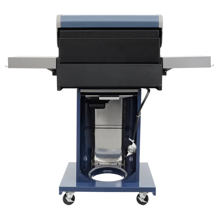 Permasteel 3-Burner Compact Propane Gas Grill with Foldable Side Tables and Grilling Tool Hooks