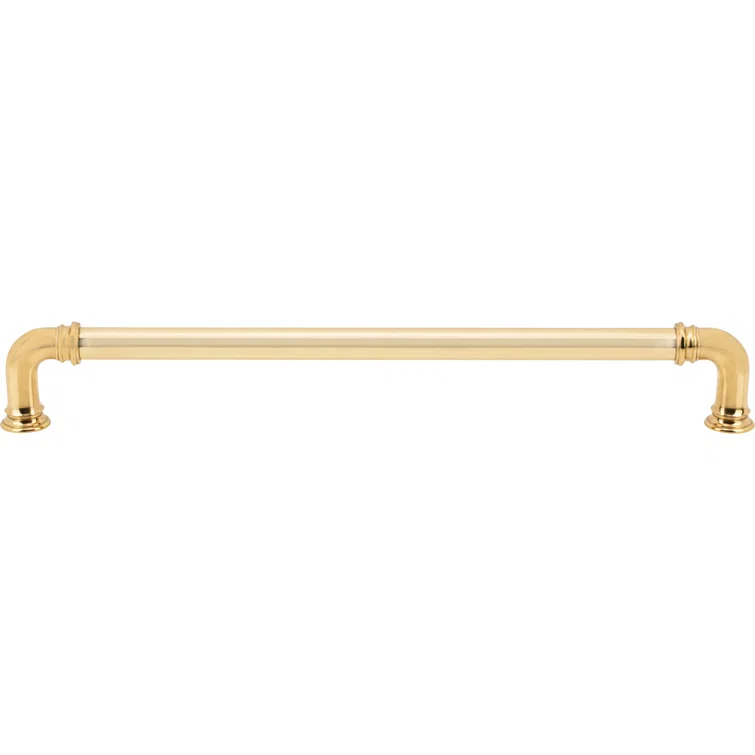 Ronan 12" Polished Brass Industrial Appliance Pull