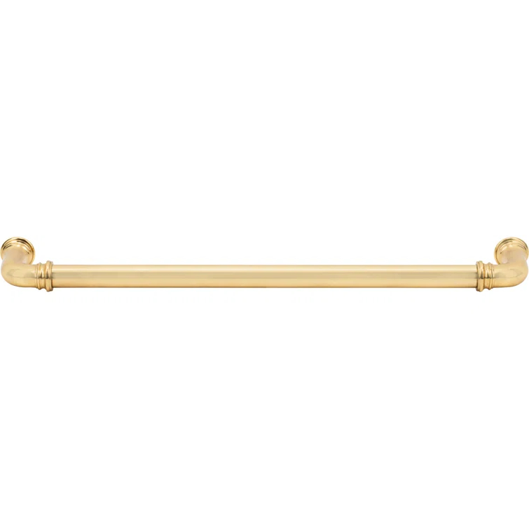 Ronan 12" Polished Brass Industrial Appliance Pull