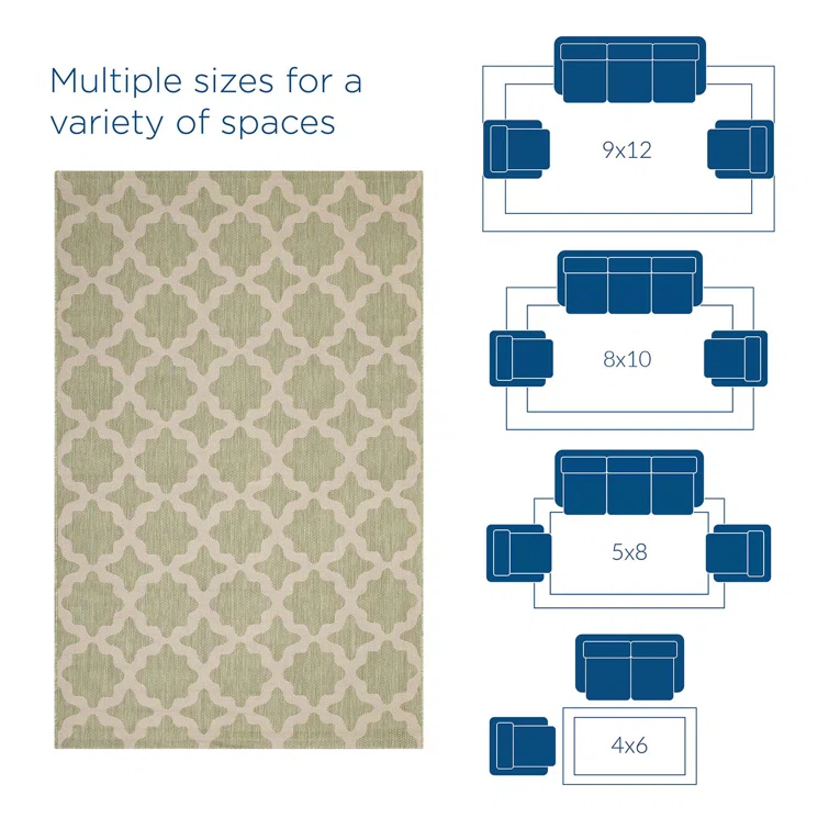 Modway Cerelia Moroccan Trellis Indoor and Outdoor Area Rug