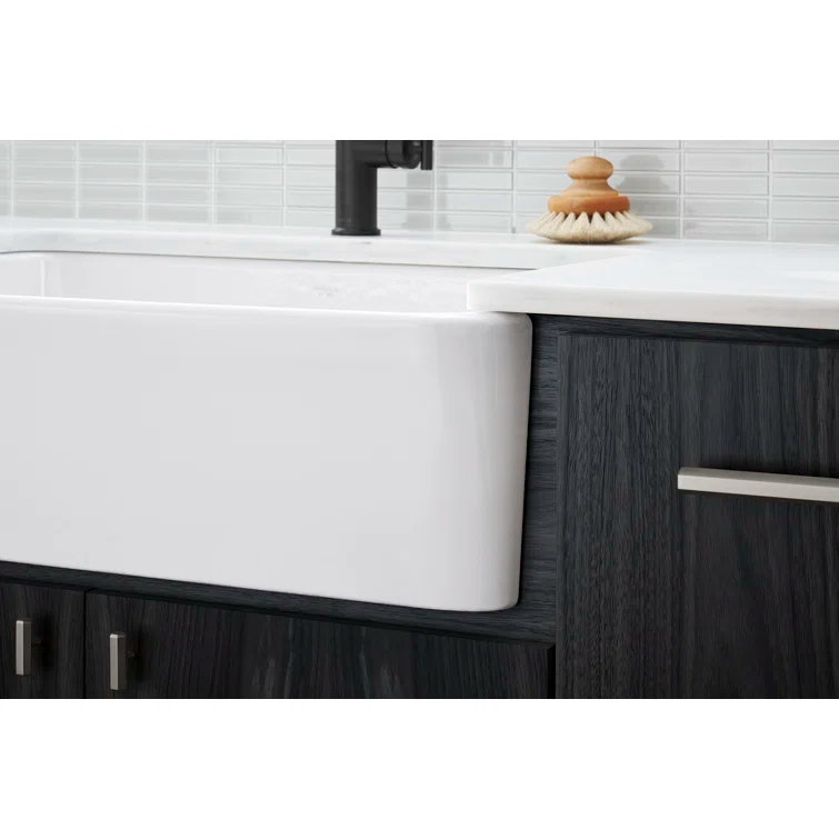 Ironridge 34" Undermount Single-Bowl Farmhouse Cast Iron Kitchen Sink with Apron Front