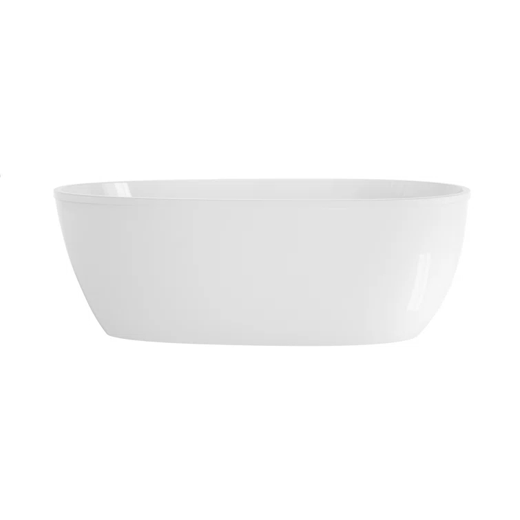 Stretto 59" x 30" Freestanding Soaking Acrylic Bathtub