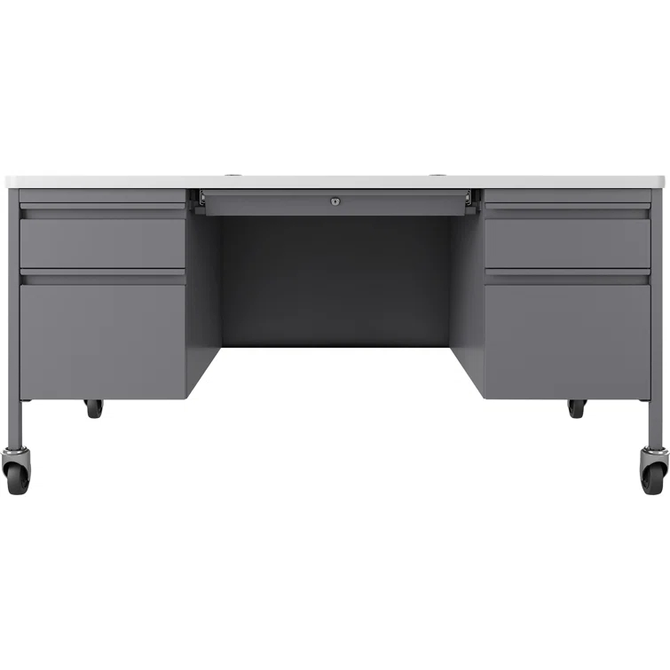 Fortress Steel Rectangular Teacher Desk