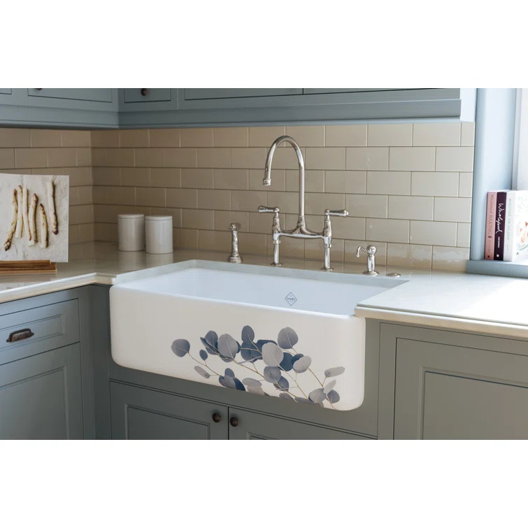 Georgian Era Bridge Kitchen Faucet With Side Spray