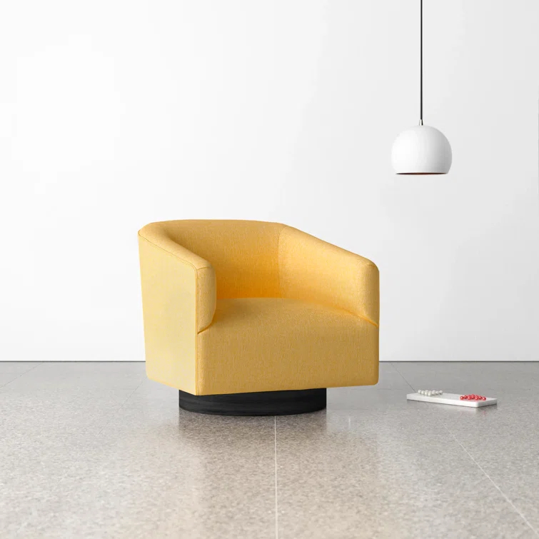 Donovan Upholstered Swivel Barrel Chair