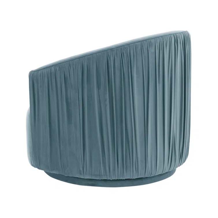 Velvet Swivel Barrel Chair
