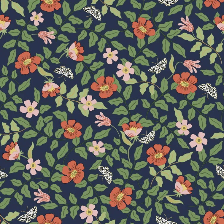 Rifle Paper Co. Primrose 20' L x 20.5" W Peel and Stick Wallpaper Roll