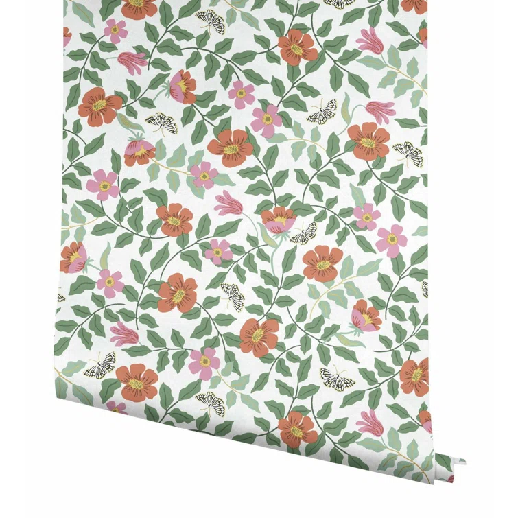 Rifle Paper Co. Primrose 20' L x 20.5" W Peel and Stick Wallpaper Roll