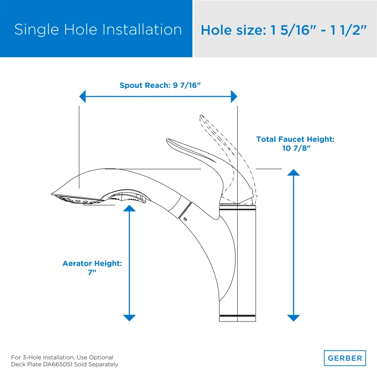 Antioch Single Handle Pull-Out Kitchen Faucet