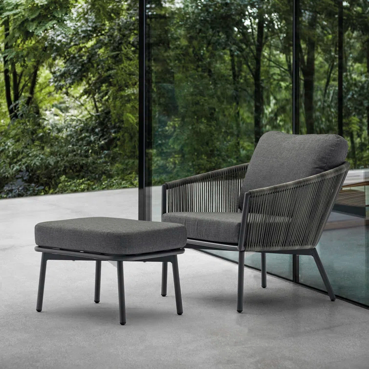 Yarrow Outdoor Chair and Ottoman