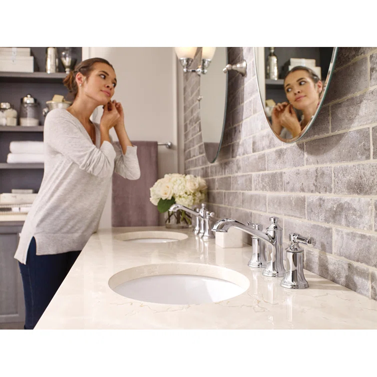 Moen Dartmoor Two-Handle Widespread Bathroom Faucet Trim Kit, Valve Required
