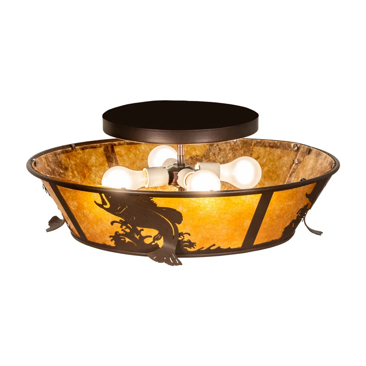 Meyda Lighting Mica Semi Flush Mount