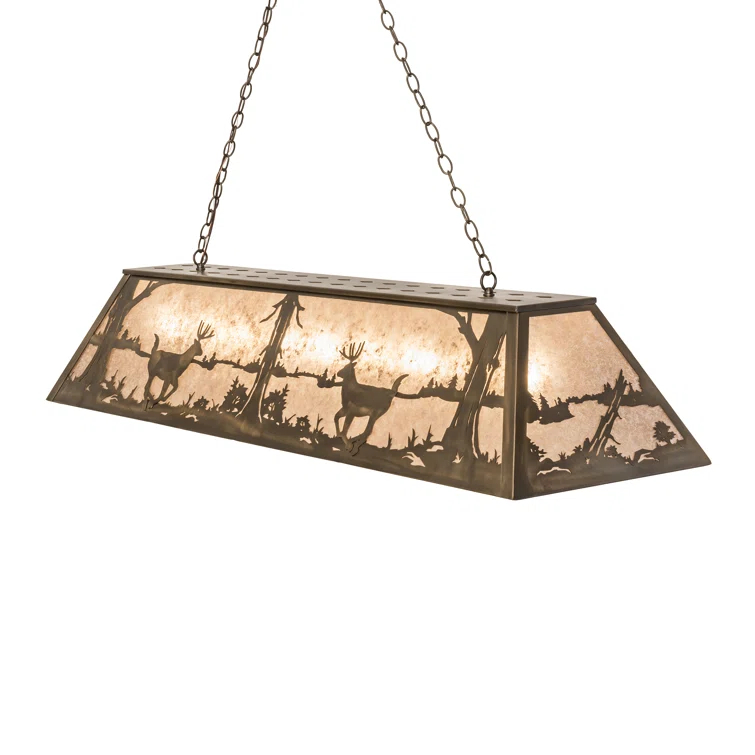 Corley 6 - Light Antique Copper Pool Table Lights Pendant