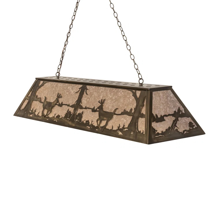 Corley 6 - Light Antique Copper Pool Table Lights Pendant