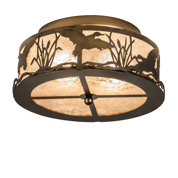 Meyda Lighting Mica Semi Flush Mount