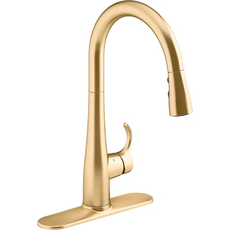 Simplice Touchless Pull-Down Kitchen Sink Faucet with Three-Function Sprayhead